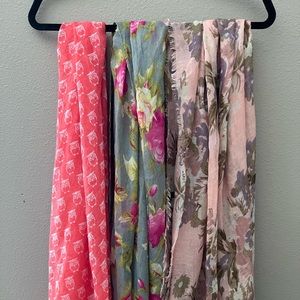 3 scarves